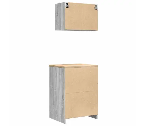 Garažo Spintos, 2Vnt., Pilkos, Mediena