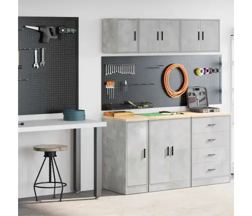 Garāžas Skapji, 2 Gab., Betona Pelēki, Inženierijas Koks Vidaxl