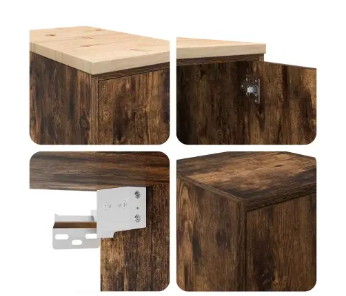 Garāžas Skapji, 2 Gab., Ozolkoka Krāsa, Inženierijas Koks Vidaxl