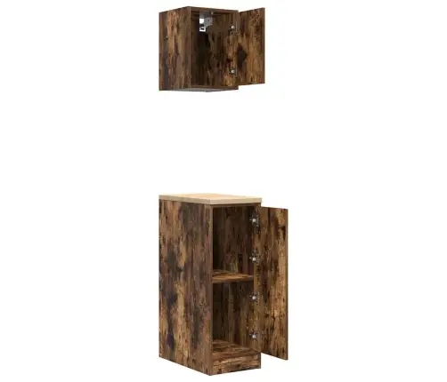 Garāžas Skapji, 2 Gab., Ozolkoka Krāsa, Inženierijas Koks Vidaxl