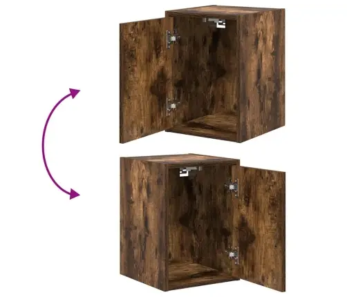 Garāžas Skapji, 2 Gab., Ozolkoka Krāsa, Inženierijas Koks Vidaxl