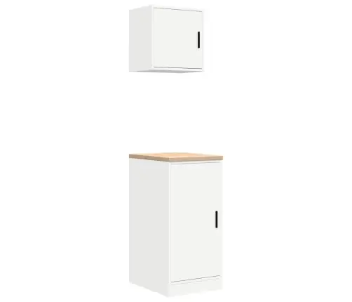 Garaažikapid 2 Tk, Valge, Tehispuit