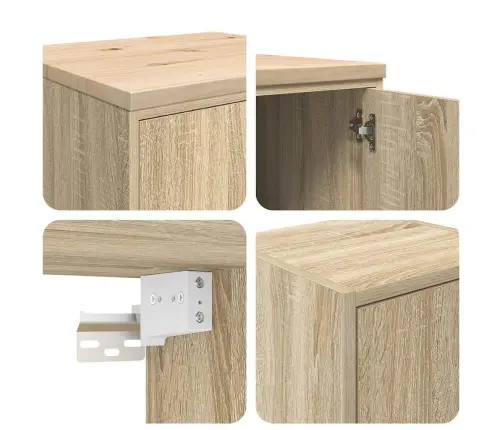 Garaažikapid 2 Tk, Sonoma Tamm, Tehispuit