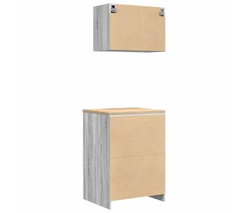 Garažo Spintos, 2Vnt., Pilkos, Mediena