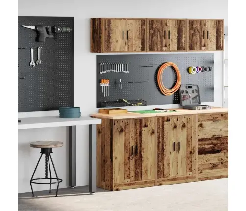 Garāžas Skapji, 2 Gab., Veci Dēļi, Inženierijas Koks Vidaxl
