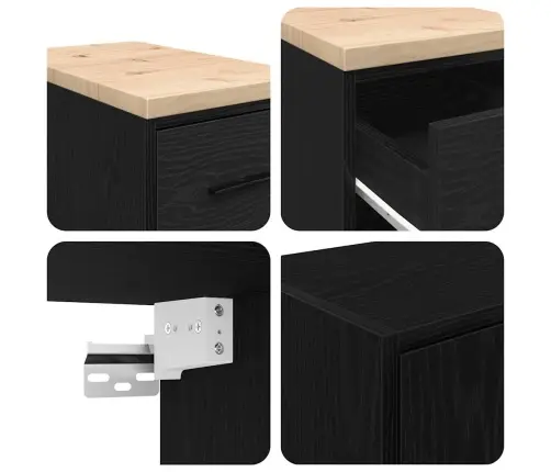 Garaažikapid 2 Tk, Must, Tehispuit