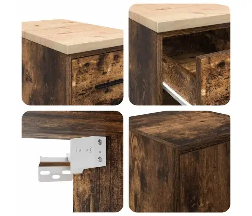 Garāžas Skapji, 2 Gab., Ozolkoka Krāsa, Inženierijas Koks Vidaxl