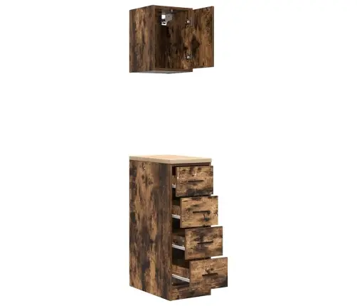 Garāžas Skapji, 2 Gab., Ozolkoka Krāsa, Inženierijas Koks Vidaxl