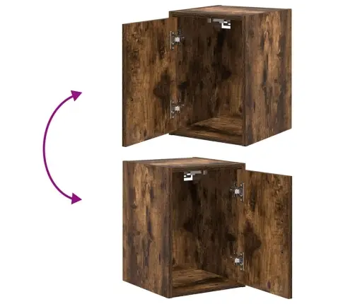 Garāžas Skapji, 2 Gab., Ozolkoka Krāsa, Inženierijas Koks Vidaxl