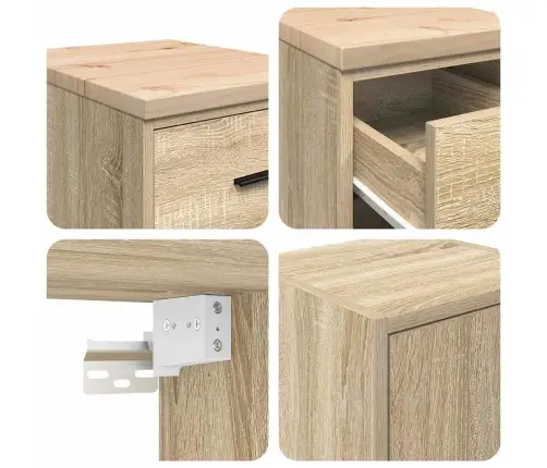 Garāžas Skapji, 2 Gab., Ozolkoka Krāsa, Inženierijas Koks Vidaxl