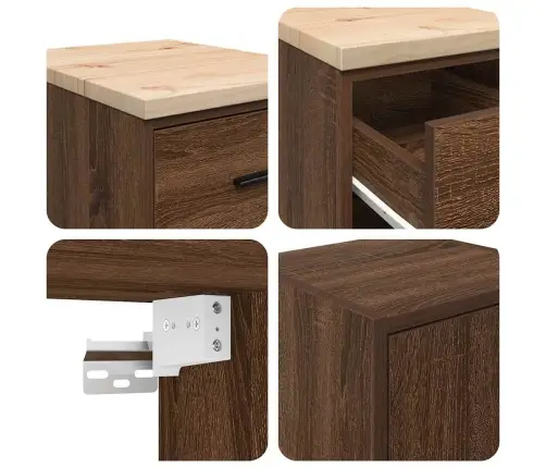 Garaažikapid 2 Tk, Pruun Tamm, Tehispuit