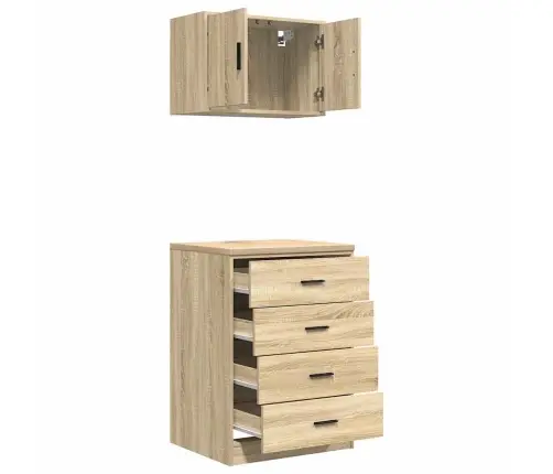 Garaažikapid 2 Tk, Sonoma Tamm, Tehispuit