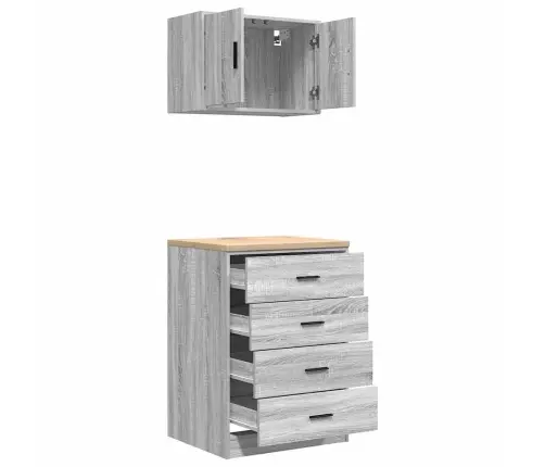 Garaažikapid 2 Tk, Hall Sonoma Tamm, Tehispuit