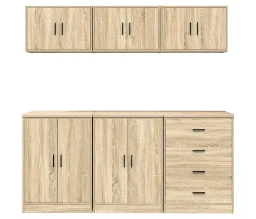 Garaažikapid 6 Tk, Sonoma Tamm, Tehispuit