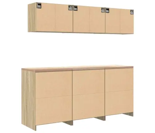 Garaažikapid 6 Tk, Sonoma Tamm, Tehispuit