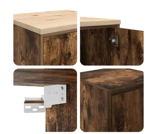 Garāžas Skapji, 6 Gab., Ozolkoka Krāsa, Inženierijas Koks Vidaxl