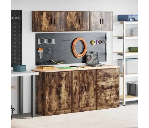 Garāžas Skapji, 6 Gab., Ozolkoka Krāsa, Inženierijas Koks Vidaxl