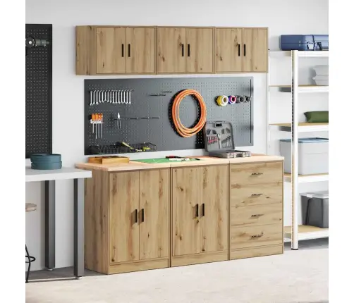 Garažo Spintos, 6 Vnt., Artisano Ąžuolo, Mediena