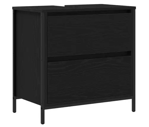 Vannitoa Mööbleset 5 Pcs Must 76.5 X 35 X 95 Cm Tehispuit