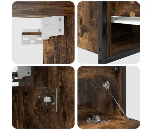 Vannitoa Mööbleset 5 Pcs Pruun 76.5 X 35 X 95 Cm Tehispuit