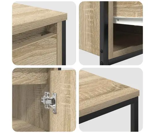 Vannas Istabas Mēbeļu Komplekts Ar Atvilktni Ar Plauktu 2 Pcs Vidaxl