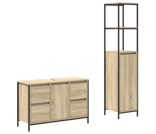 Vannas Istabas Mēbeļu Komplekts Ar Atvilktni Ar Plauktu 2 Pcs Vidaxl