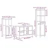 3 Daļu Vannas Istabas Mēbeļu Komplekts Dūmainā Ozola Inženierijas Kokā Vidaxl