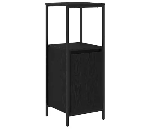 Vannitoa Mööbleset Riiuliga Uksega 3 Pcs Must Tamm Tehispuit