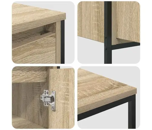 3 Daļu Vannas Istabas Mēbeļu Komplekts Sonoma Ozolkoka Inženierijas Kokā Vidaxl