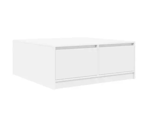 Kafijas Galdiņš Ar Atvilktnēm Balts 100X100X40 Cm Vidaxl Kafijas Galdiņš Ar Atvilktnēm Balts 100X100X40 Cm Vidaxl