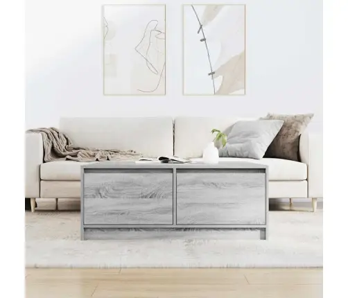 Kavos Staliukas Su Stalčiais, Pilkas Sonoma, 100X100X40 Cm