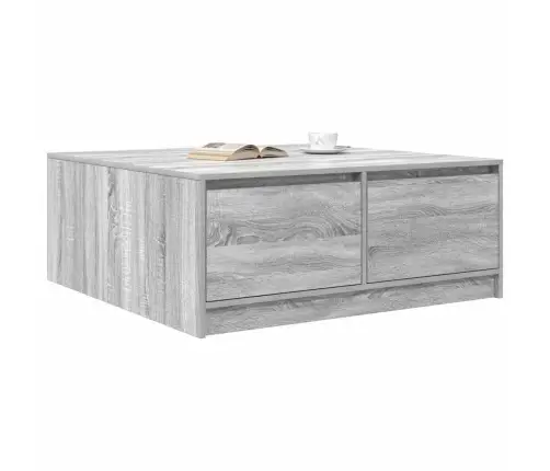 Kavos Staliukas Su Stalčiais, Pilkas Sonoma, 100X100X40 Cm