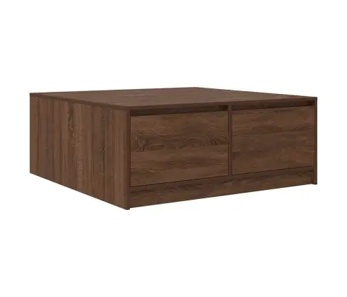 Kafijas Galdiņš Ar Atvilktnēm, Brūna Ozola, 100X100X40 Cm Vidaxl