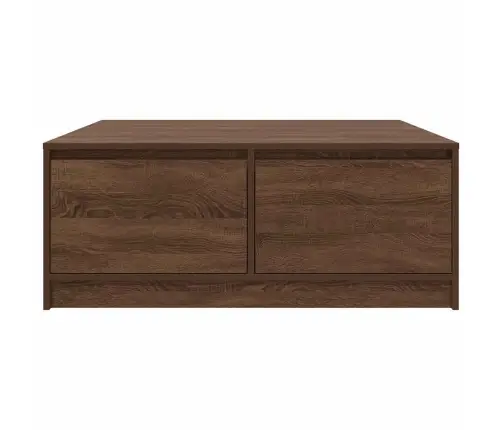 Kafijas Galdiņš Ar Atvilktnēm, Brūna Ozola, 100X100X40 Cm Vidaxl