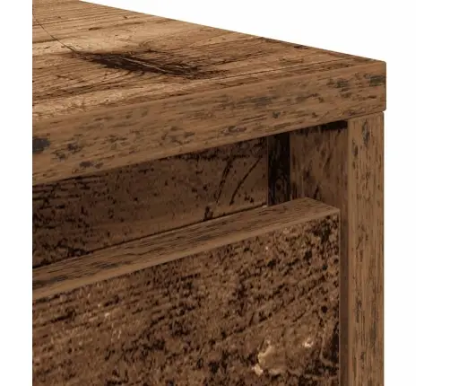 Kafijas Galdiņš Ar Atvilktnēm, Veca Koka Krāsā, 100X100X40 Cm Vidaxl