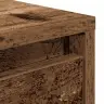Kafijas Galdiņš Ar Atvilktnēm, Veca Koka Krāsā, 100X100X40 Cm Vidaxl