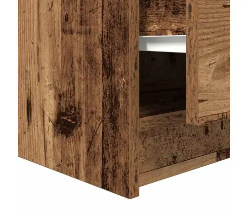 Kafijas Galdiņš Ar Atvilktnēm, Veca Koka Krāsā, 100X100X40 Cm Vidaxl