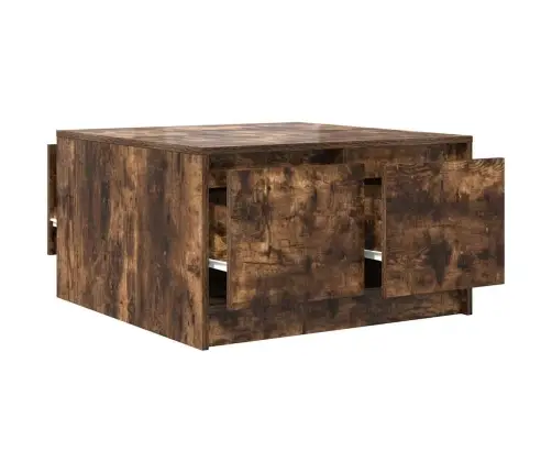 Kafijas Galdiņš Ar Atvilktnēm, Ozola Krāsa, 70,5X70X40 Cm Vidaxl