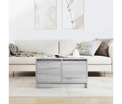 Kavos Staliukas Su Stalčiais, Pilkas Sonoma, 70,5X70X40 Cm Kavos Staliukas Su Stalčiais, Pilkas Sonoma, 70,5X70X40 Cm