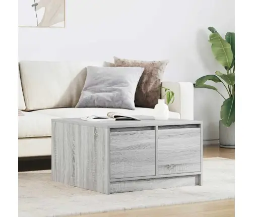 Kavos Staliukas Su Stalčiais, Pilkas Sonoma, 70,5X70X40 Cm Kavos Staliukas Su Stalčiais, Pilkas Sonoma, 70,5X70X40 Cm