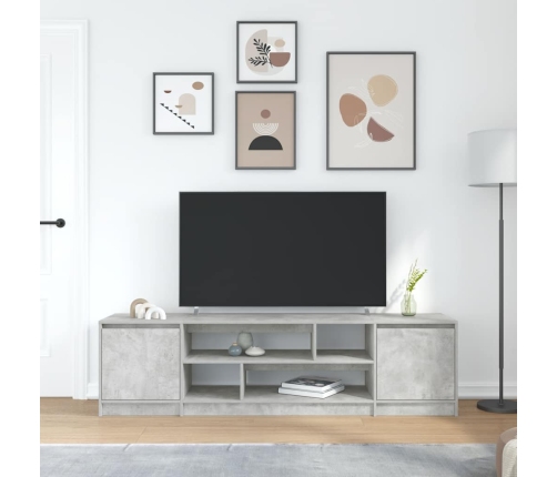 Tv Skapītis, Betona Pelēks, 188,5X41X50 Cm, Inženierijas Koks Vidaxl