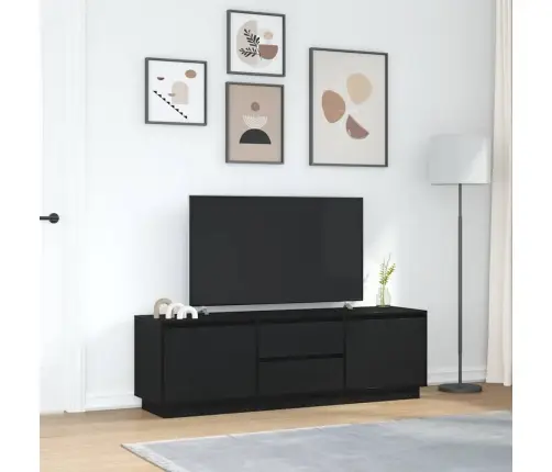 Tv Skapītis Ar Led Apgaismojumu, Melns, 160,5X41X50 Cm Vidaxl