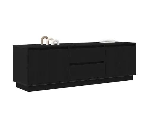 Tv Skapītis Ar Led Apgaismojumu, Melns, 160,5X41X50 Cm Vidaxl