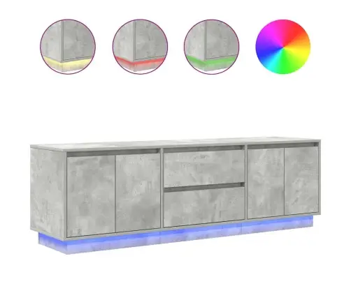 Led-Tuledega Telerikapp, Betoonhall, 160,5X41X50 Cm