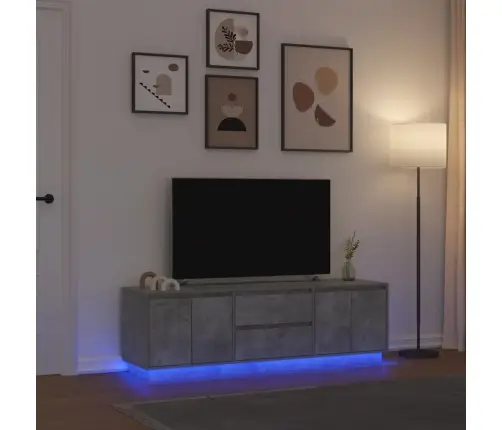 Led-Tuledega Telerikapp, Betoonhall, 160,5X41X50 Cm