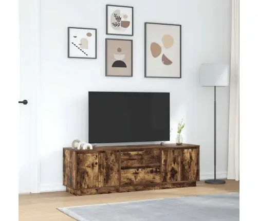 Tv Skapītis Ar Led Apgaismojumu, Ozolkoka Krāsa, 160,5X41X50 Cm Vidaxl