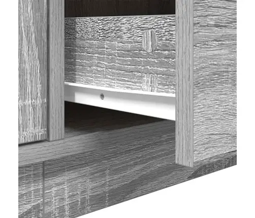 Tv Spintelė Su Led Lemputėmis, Pilka Ąžuolo, 160,5X41X50 Cm