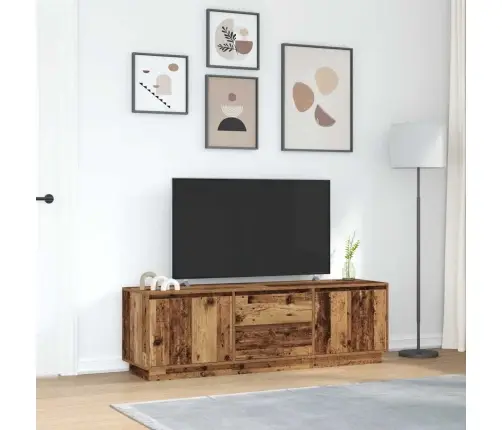 Led-Valgustitega Telerikapp, Vana Puit 160,5X41X50 Cm