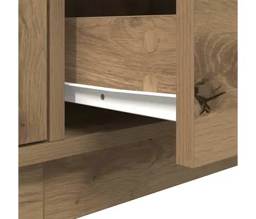 Tv Skapītis Ar Led Gaismiņām, Koka Krāsa, 160,5X41X50 Cm Vidaxl