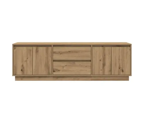 Tv Skapītis Ar Led Gaismiņām, Koka Krāsa, 160,5X41X50 Cm Vidaxl